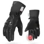 gants chauffants moto vetement chauffant electrique usb batterie froid hiver noir bleu gris rouge 1